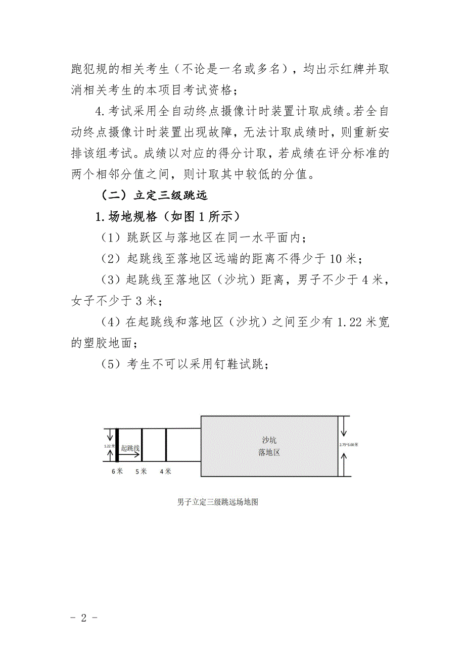 2024年福建体育职业技术学院2024年五年制高等职业教育运动训练专业单独招生考试体育职业技能测试大纲_第2页